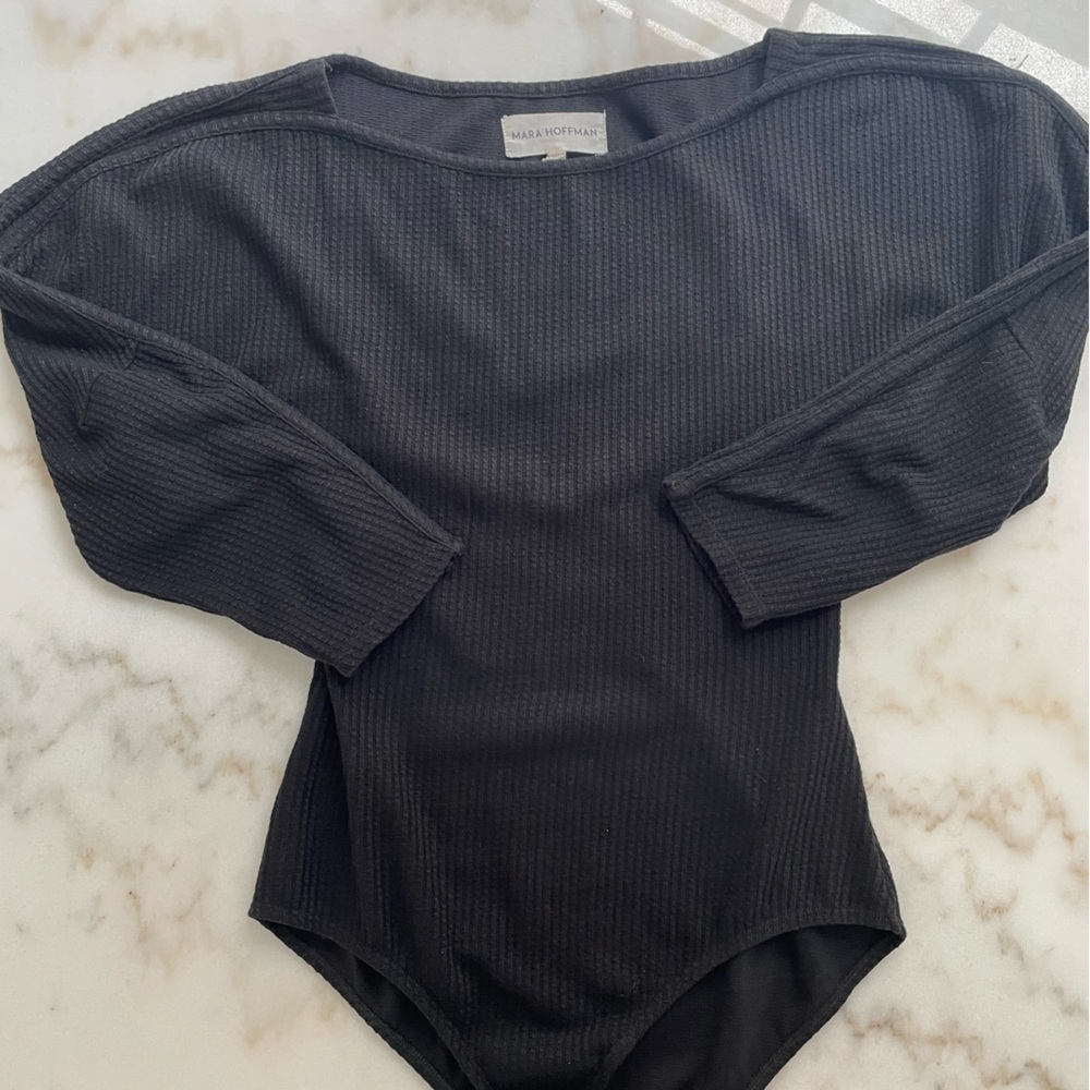 Mara Hoffman black bodysuit (XS)